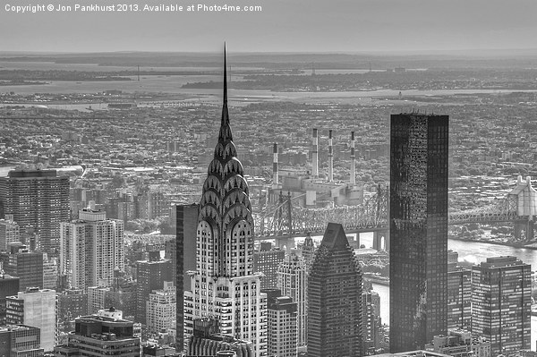 New York City Skyline in Black and White Picture Board by Jonathan Pankhurst