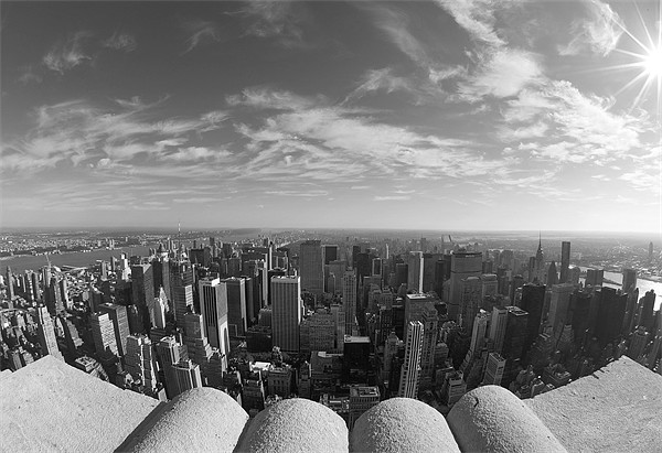 New York Skyline, B&W Picture Board by Jonathan Pankhurst