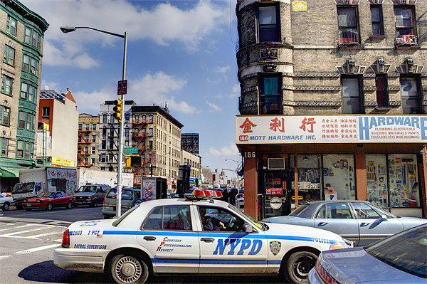Bustling China Town in New York City. Picture Board by Jonathan Pankhurst