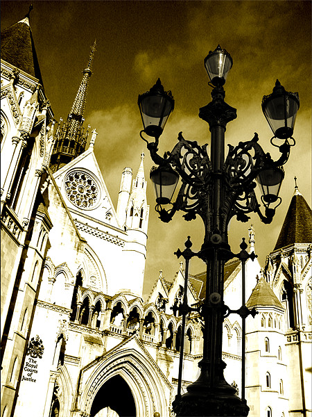 The Royal Courts of Justice Picture Board by Jonathan Pankhurst
