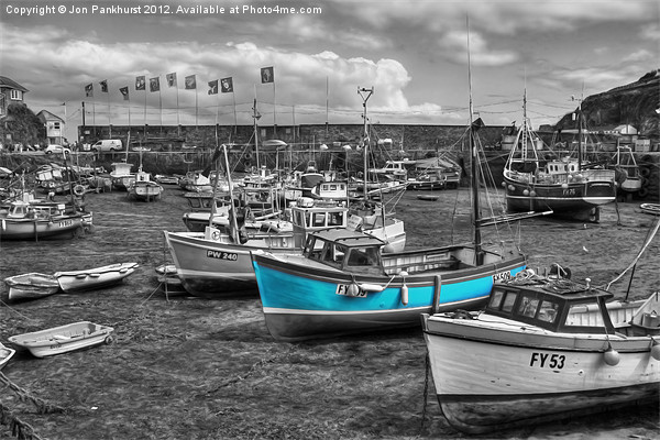 Mevagissey's Charming Blue Boats. Picture Board by Jonathan Pankhurst