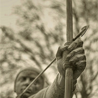 Buy canvas prints of Robin Hood Statue by John Dickson