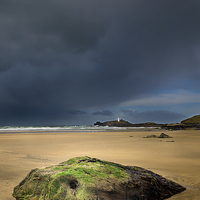 Buy canvas prints of Godrevy Beach Storm by Jonathan OConnell