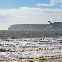 Buy canvas prints of Kite Surfing. by Annabelle Ward