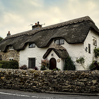 Buy canvas prints of Country Cottage Thatched. by Annabelle Ward