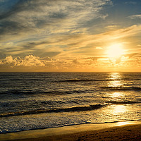 Buy canvas prints of Sunset On The Beach by Annabelle Ward