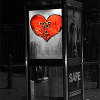 Buy canvas prints of Love Heart Phone Box 2 by Nath Rayner