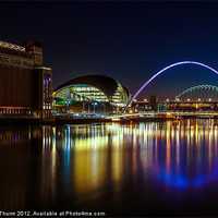 Buy canvas prints of Night Tyne on the Quayside by Adrian Thurm