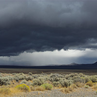 Buy canvas prints of Nevada desert storm by Claudio Del Luongo