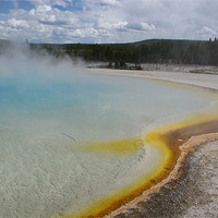 Buy canvas prints of Hot pool,  Yellowstone by Claudio Del Luongo