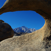 Buy canvas prints of Mobius Arch and Sierra Nevada by Claudio Del Luongo
