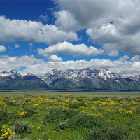 Buy canvas prints of Grand Tetons, Wyoming by Claudio Del Luongo