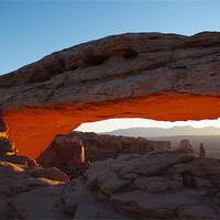 Buy canvas prints of Mesa Arch in first morning light, Utah by Claudio Del Luongo
