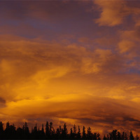 Buy canvas prints of Powerful evening clouds, Colorado by Claudio Del Luongo