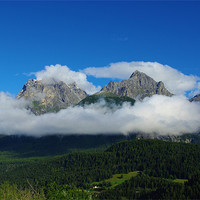 Buy canvas prints of Alps near Sent, Switzerland by Claudio Del Luongo