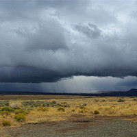 Buy canvas prints of Approaching storm, Nevada desert by Claudio Del Luongo