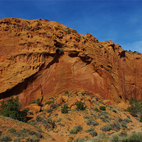 Buy canvas prints of Beautiful red rock wall, Utah by Claudio Del Luongo