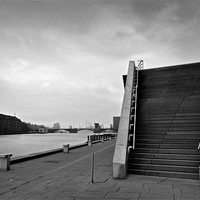 Buy canvas prints of Stairs on Quay by Sophie Martin-Castex
