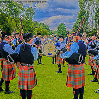 Buy canvas prints of Strathendrick Pipe Band by Chris Archer