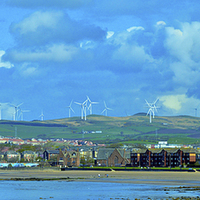 Buy canvas prints of Panoramic Ardrossan Shoreline by Chris Archer
