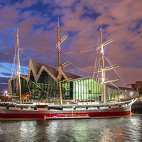 Buy canvas prints of  Riverside Museum Tall Ship by Chris Archer