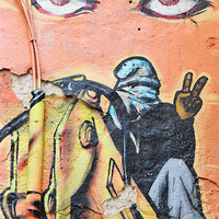 Buy canvas prints of Graffiti Eyes by Paula Guy