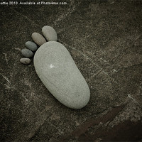 Buy canvas prints of Pebble Footprint by craig beattie