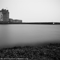 Buy canvas prints of Broughty Castle, Dundee B&W by craig beattie