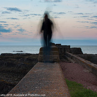 Buy canvas prints of Auchmithie Ghostly Figure by craig beattie