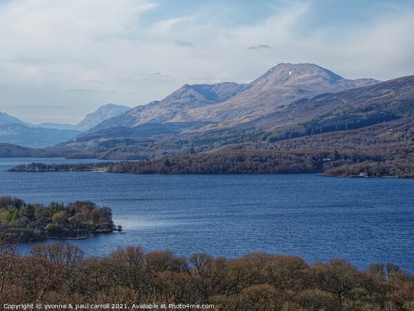 Ben Lomond and Loch Lomond from Inchcailloch summit Picture Board by yvonne & paul carroll