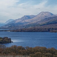 Buy canvas prints of Ben Lomond and Loch Lomond from Inchcailloch summit by yvonne & paul carroll