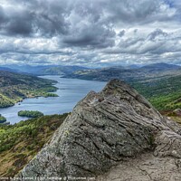 Buy canvas prints of Loch Katrine from the summit of Ben A'an by yvonne & paul carroll