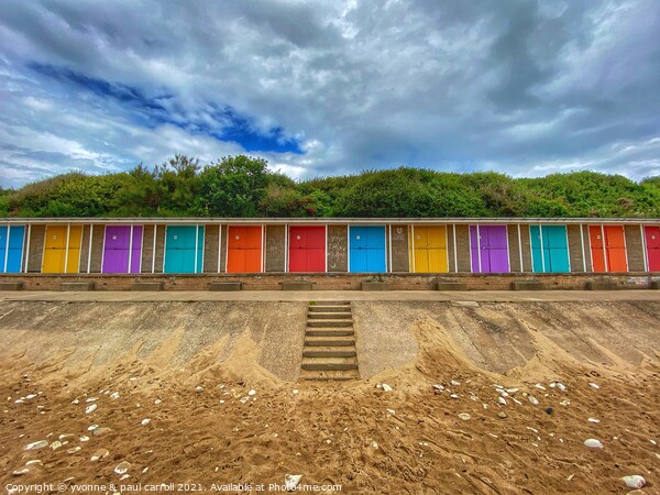 Bridlington Beach Huts Picture Board by yvonne & paul carroll