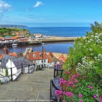Buy canvas prints of Whitby 199 Steps by yvonne & paul carroll