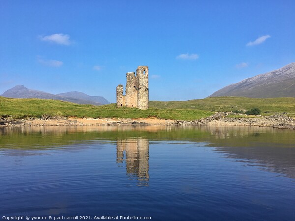 Ardvreck Castle on Loch Assynt Picture Board by yvonne & paul carroll