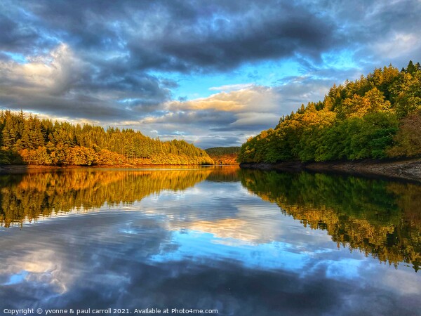Autumn light on Loch Drunkie Picture Board by yvonne & paul carroll