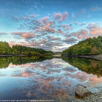 Buy canvas prints of Sunset reflections on Loch Drunkie  by yvonne & paul carroll