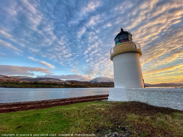Sunset at the Ardgour Lighthouse Picture Board by yvonne & paul carroll