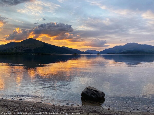 Sunset over Loch Lomond Picture Board by yvonne & paul carroll