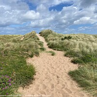 Buy canvas prints of The dunes at Cheswick Sands, Northumberland by yvonne & paul carroll