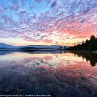 Buy canvas prints of Serene Sunrise at Loch Lomond by yvonne & paul carroll