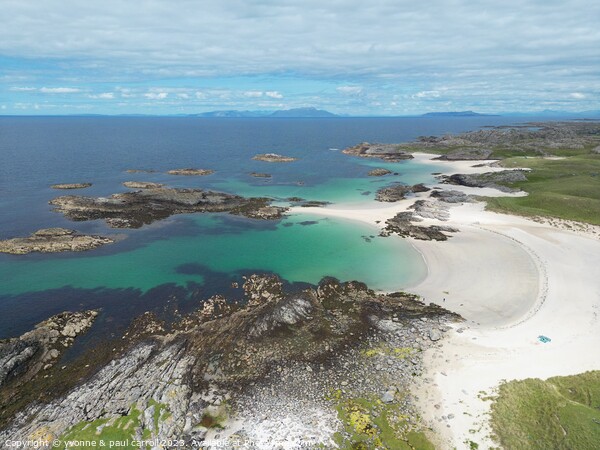Drone shot of Torastan Bay, Isle of Coll Picture Board by yvonne & paul carroll
