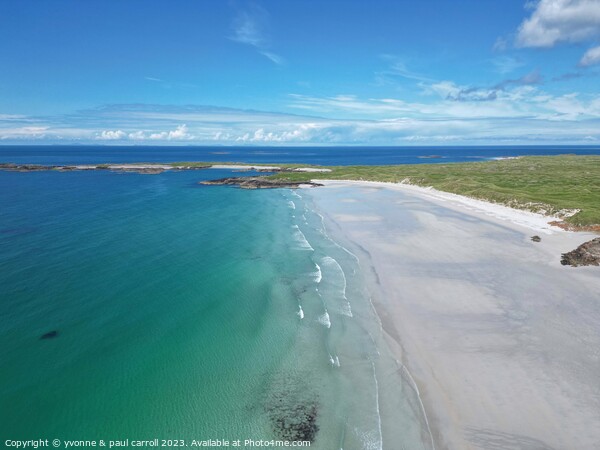 Breath-Taking Aerial View: Tiree's Sand Oasis Picture Board by yvonne & paul carroll