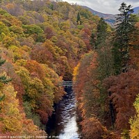 Buy canvas prints of River Garry in Autumn by yvonne & paul carroll