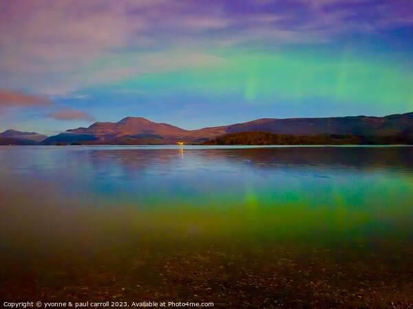 Aurora over Loch Lomond  Picture Board by yvonne & paul carroll