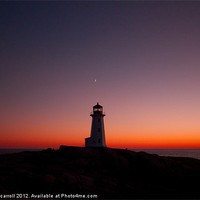 Buy canvas prints of Peggys Cove lighthouse at sunset by yvonne & paul carroll