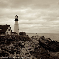 Buy canvas prints of Portland lighthouse, Maine by yvonne & paul carroll