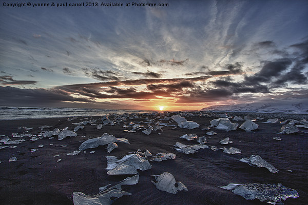 Iceberg beach at sunrise Picture Board by yvonne & paul carroll