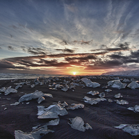 Buy canvas prints of Iceberg beach at sunrise by yvonne & paul carroll