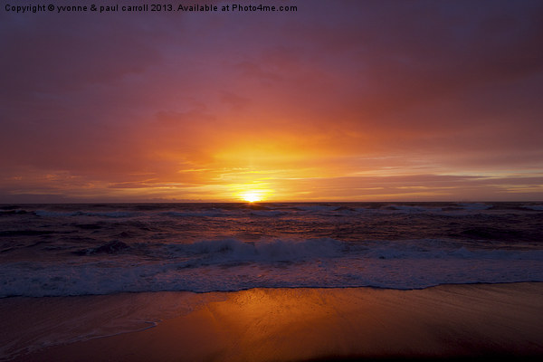 Sunrise on the beach Picture Board by yvonne & paul carroll